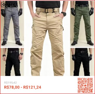 Calça Tática Rip Stop QUALY